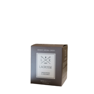 AROMATIC NATURAL CANDLE - LACROSE. Sandalwood & Bergamot 200g